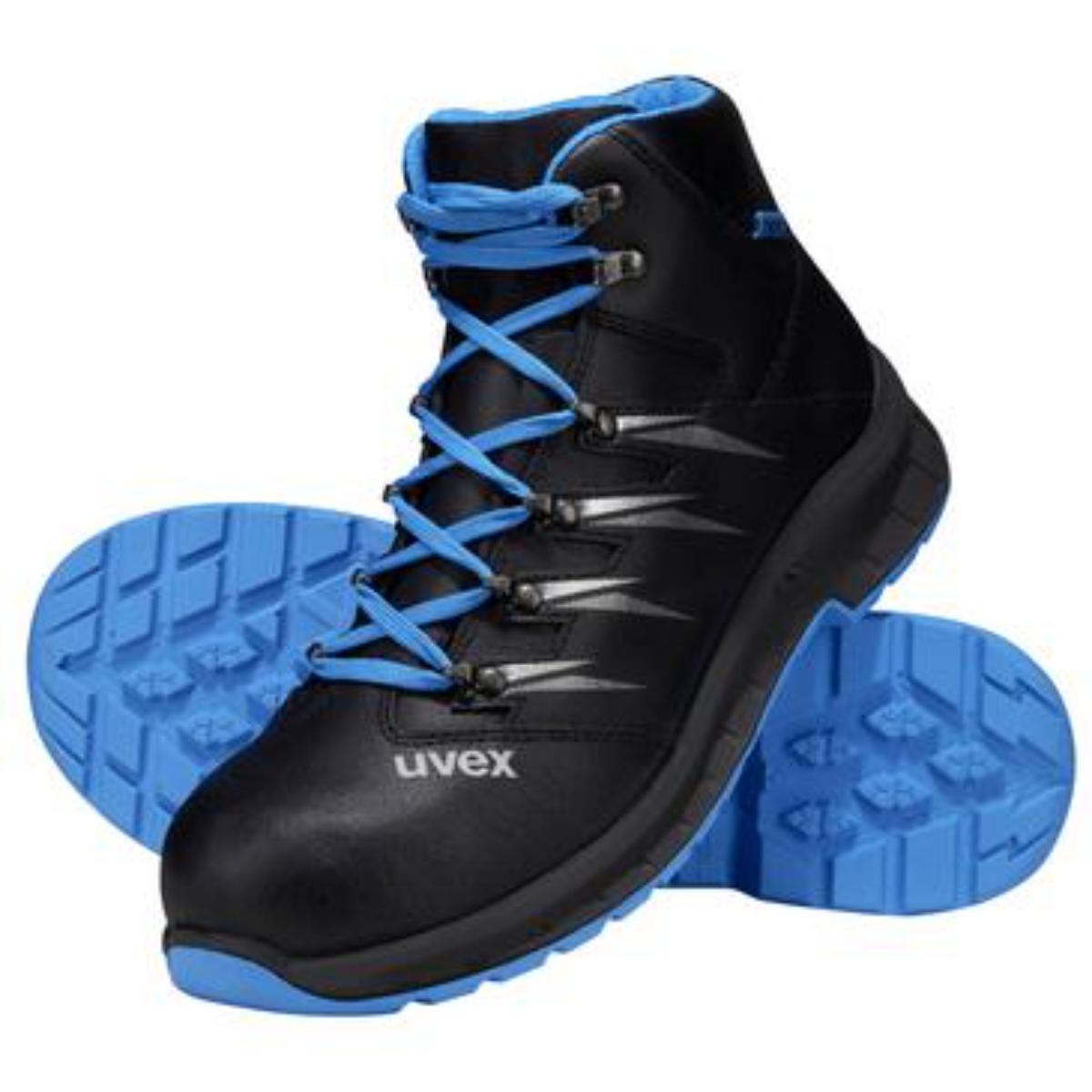 uvex 2 trend Sicherheitsschuh Stiefel S2 blau-schwarz