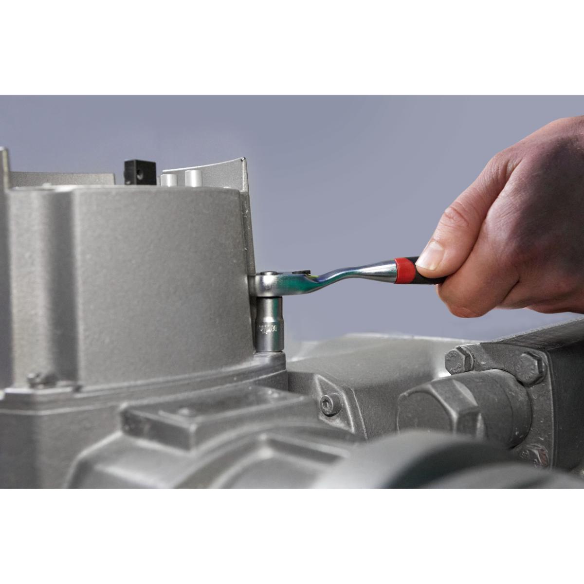 Wiha Umschaltknarre 3/8 zoll mit Druckknopf und Kugelsicherung