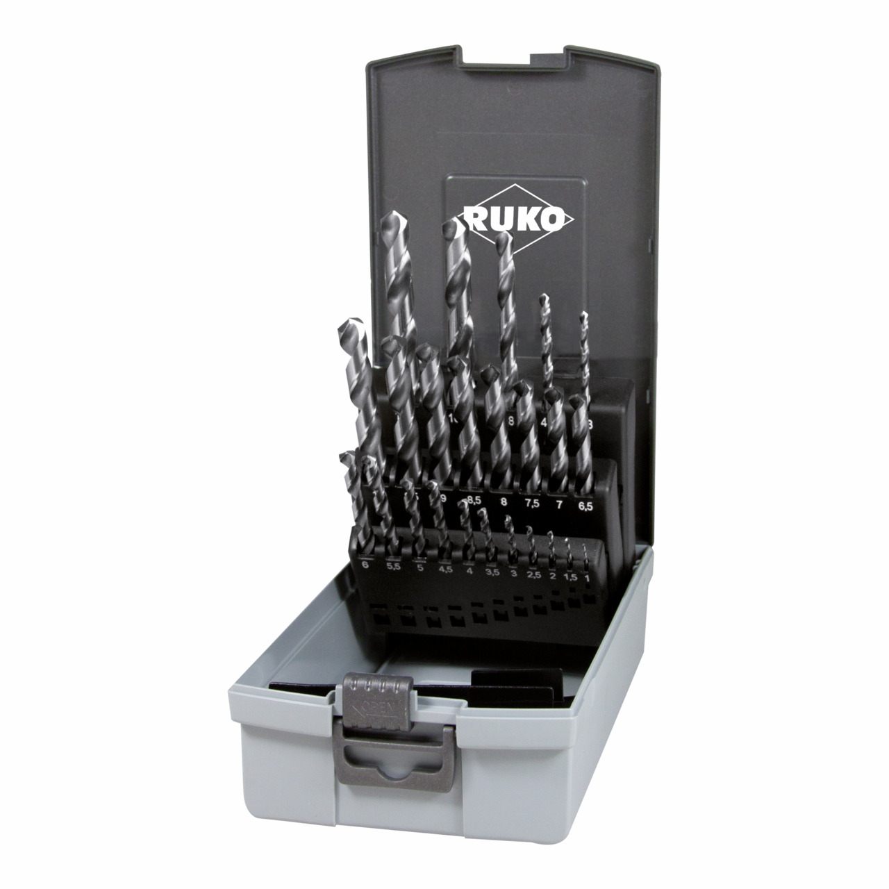 RUKO Spiralbohrer-Satz DIN 338 Typ N HSS - 24-tlg.