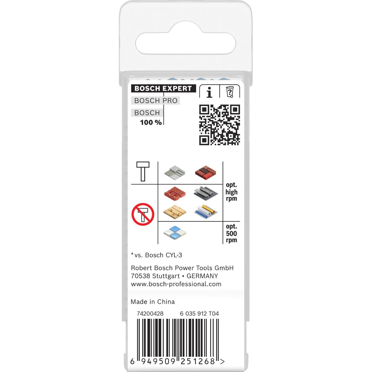 Bosch EXPERT HEX-9 Multi Construction Bohrer, 4 x 45 x 90 mm, 10-Stück