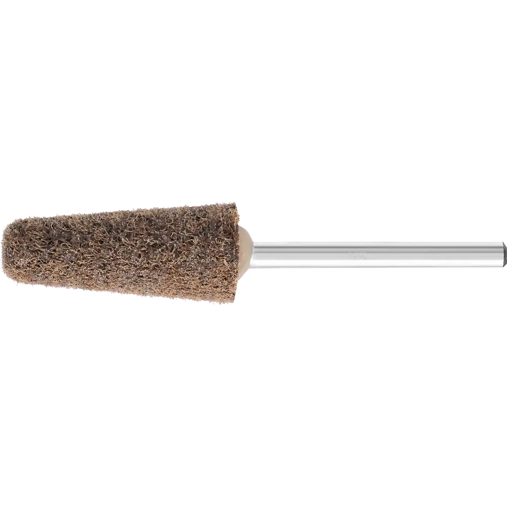 PFERD TOOLS POLINOX verpresster Vlies-Schleifstift Kegelform PNER Ø 10x25 mm Schaft-Ø 3mm Hart A Grob für Finish
