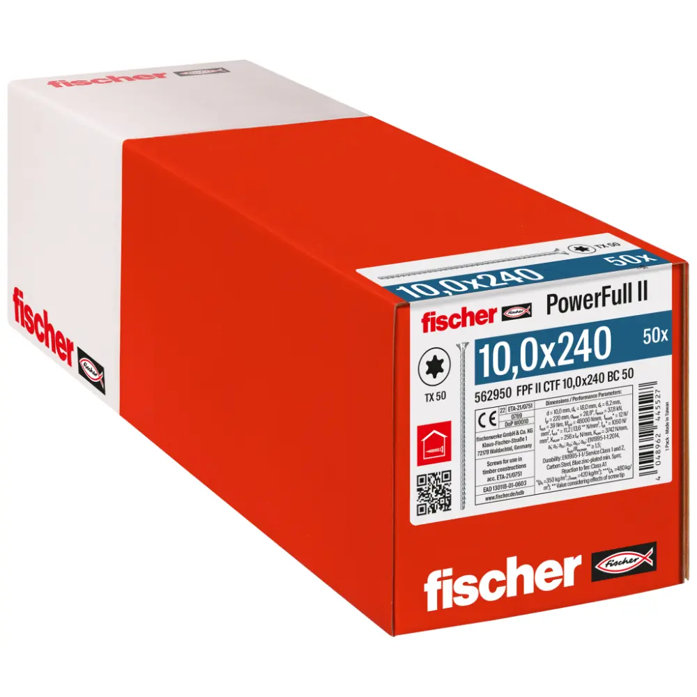 Fischer Vollgewindeschraube 10,0x240 PowerFull FPF II CTF 10 BC