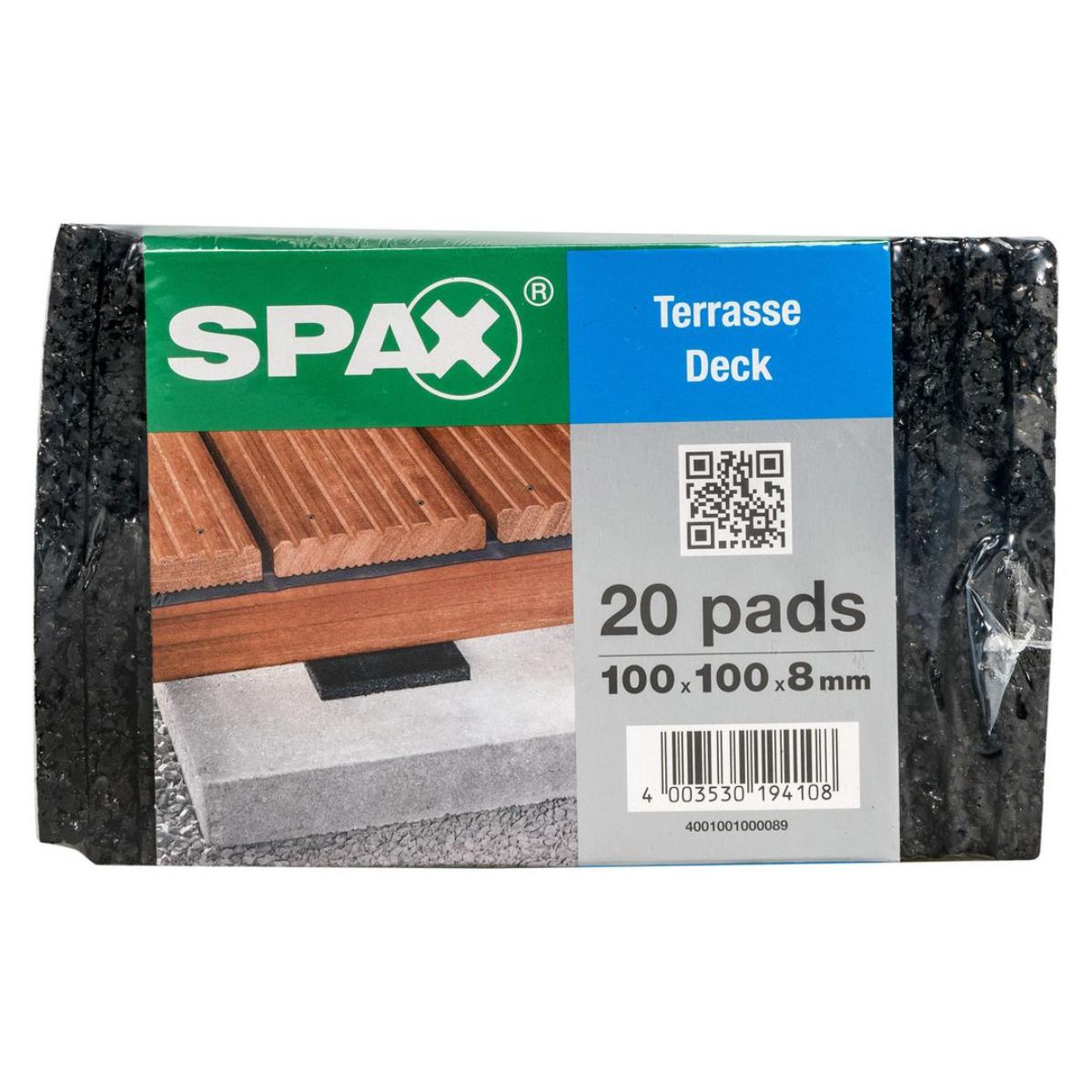 SPAX DISTANCE PADS 100X100X8 FOLIE/20
