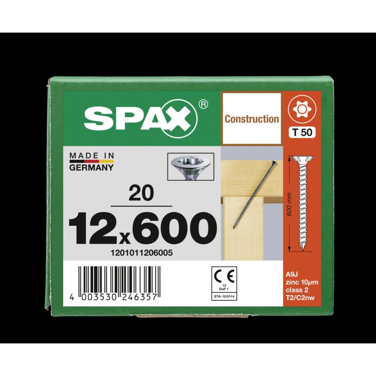 SPAX-S Senkkopf Fräsrippen T-Star Plus T50 Vollgewinde Cut WIROX, 20 Stück