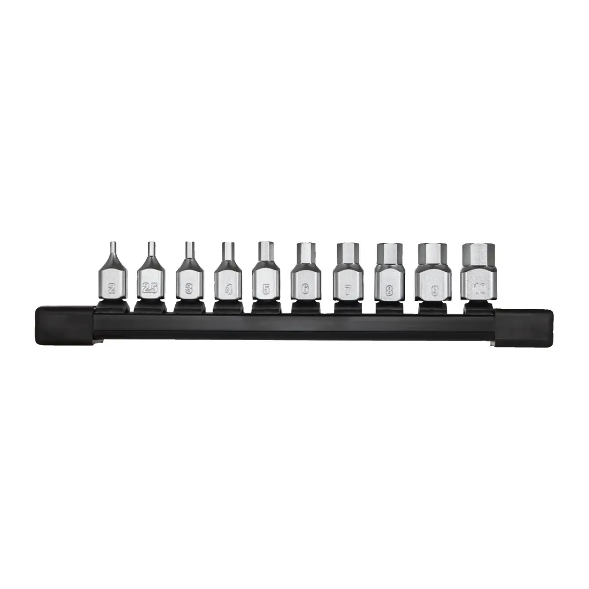 Milwaukee Innensechskant Bit-Steckschlüsseleinsatz metrisch 1/4" kurz Set 10-teilig