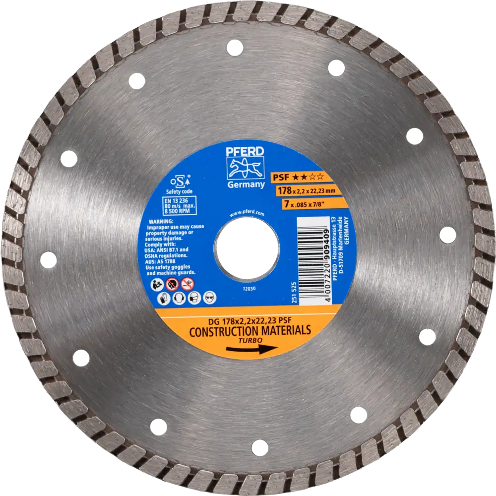 PFERD TOOLS Diamant-Trennscheibe DG PSF für Stein und Beton