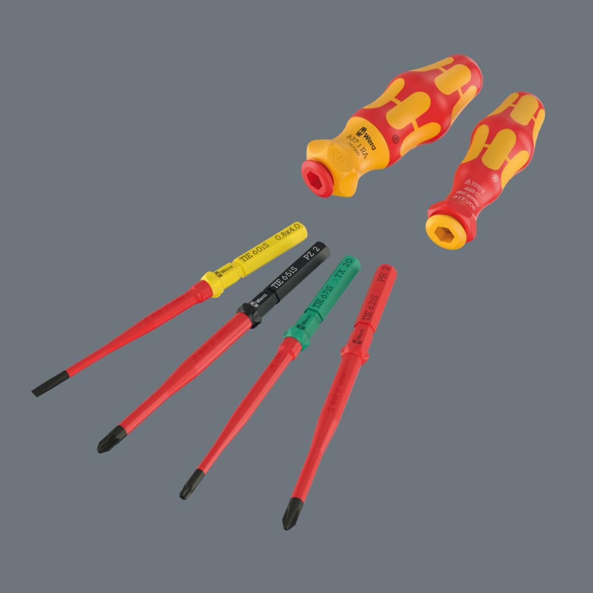 05006610001we Wera Kraftform Kompakt VDE 17 extra slim 2 Tool Finder, 17-teiliges Set