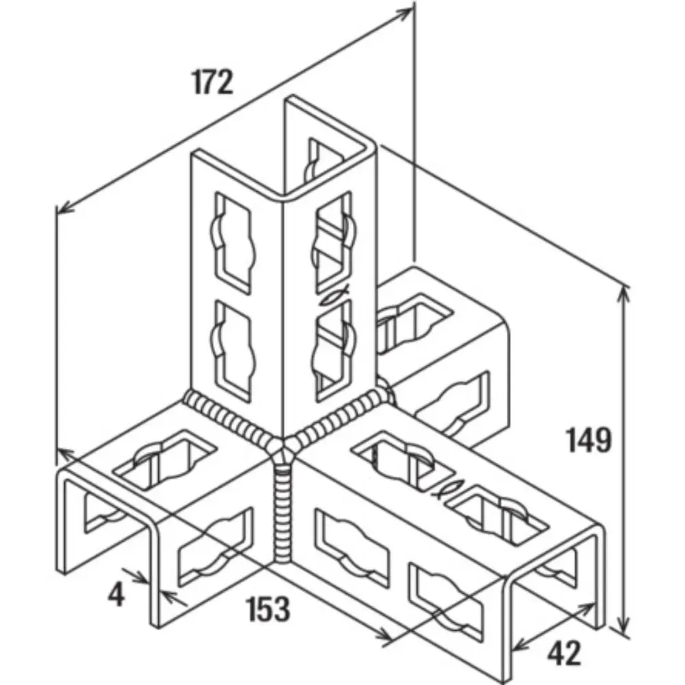 Fischer Multidimensionaler Winkel PFUF 4D galvanisch verzinkt