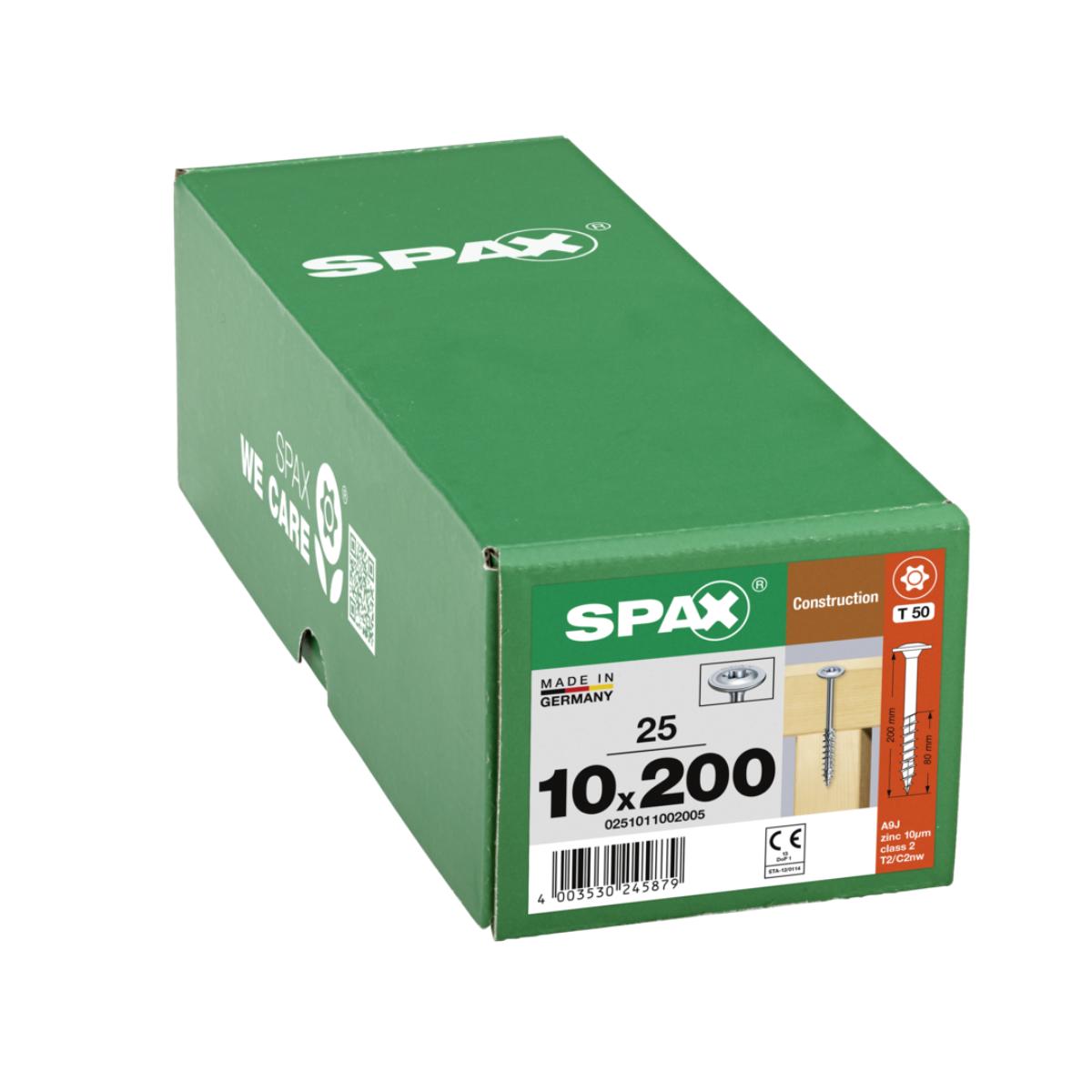 SPAX TELLERKOPF T-STAR PLUS T50 TEILGEWINDE WIROX 25 Stück