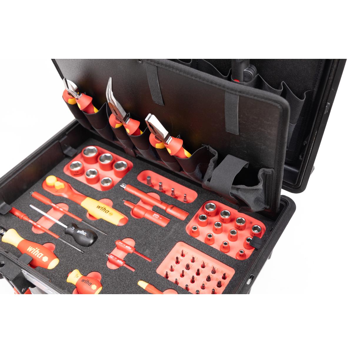 Wiha Werkzeugkoffer Set L eMobility 62-teilges Set