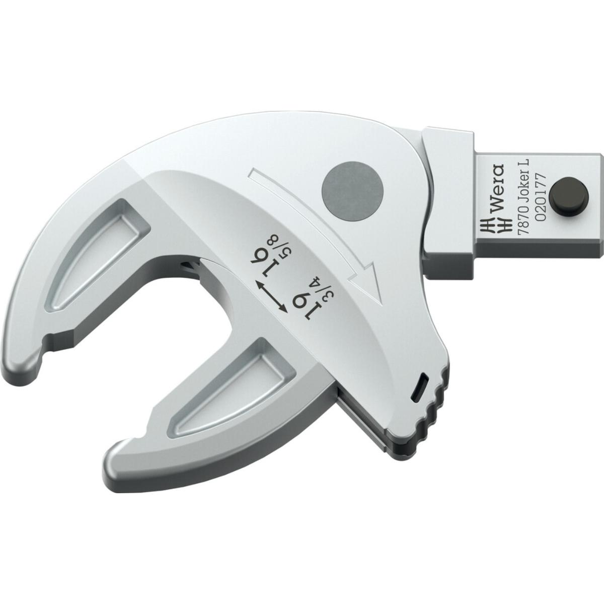 Wera 7870 Joker L Selbstjustierender Einsteck-Maulschlüssel für Schlüsselweite 16-19 mm, 9x12 mm
