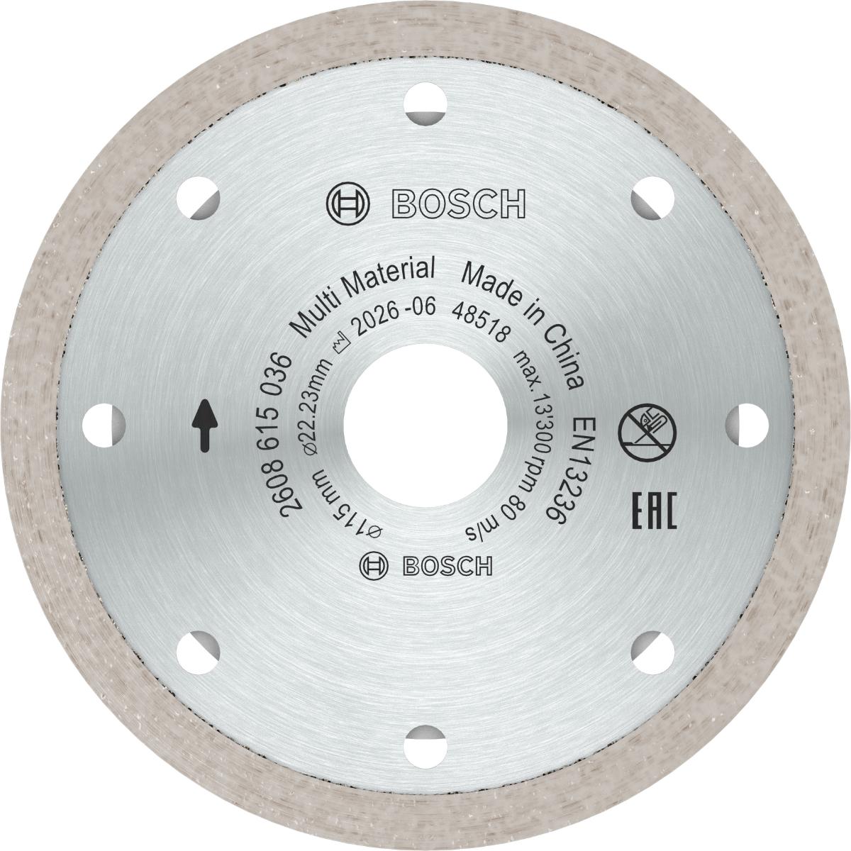 Bosch Multi Material Turbo Diamond Trennscheibe, 115 x 22.23 x 7 mm, 10-Stück