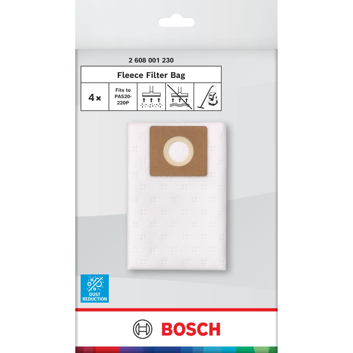 Bosch Vliesbeutel für Staubsauger 520 x 420 mm, 4-Stück