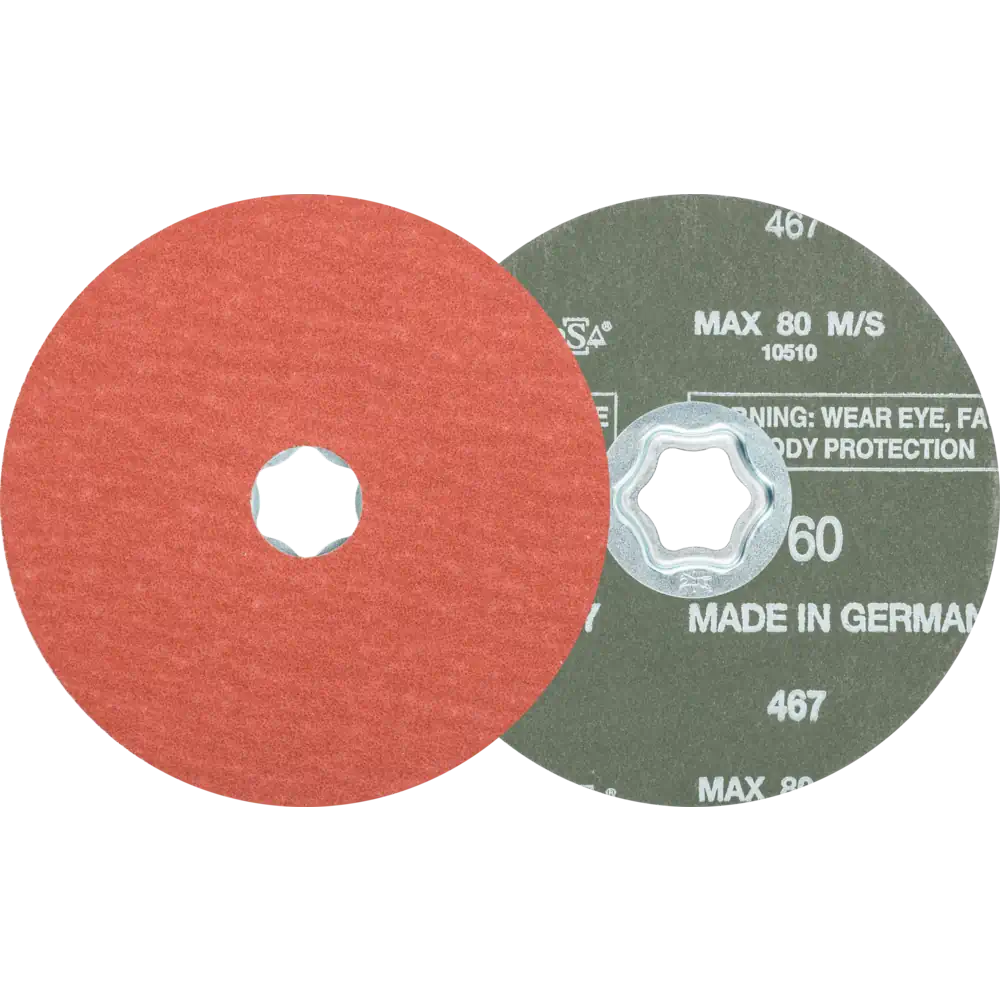 PFERD TOOLS COMBICLICK Korund Fiberscheibe für Edelstahl