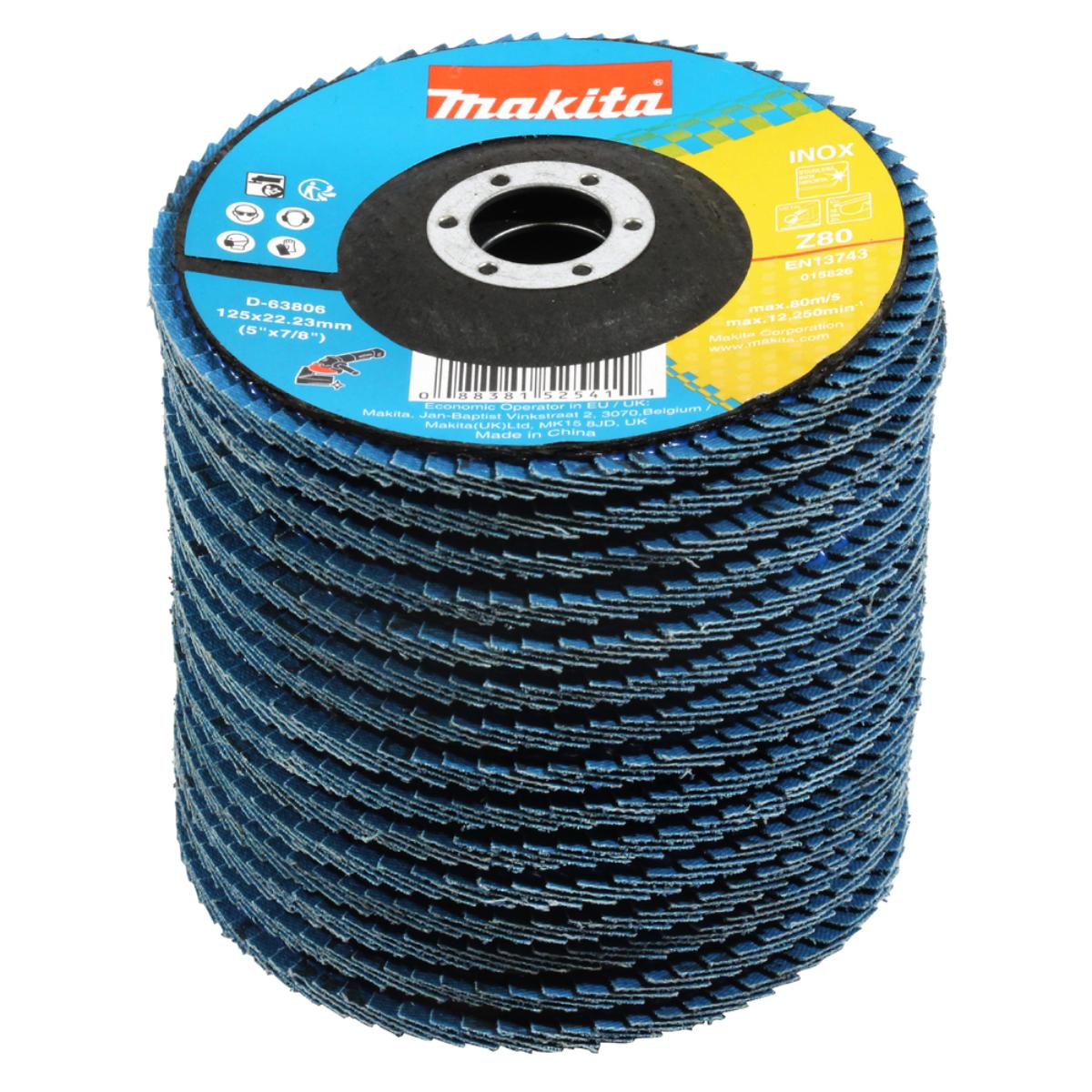 Makita Fächerschleifscheiben 125mm Z80 15 Stück
