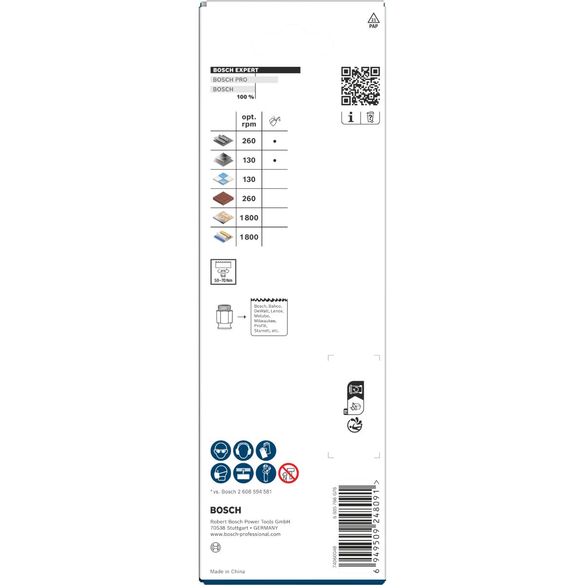 Bosch EXPERT Multi Material Power Change Plus-Lochsägen Kit, 68 x 60 mm, 3-teiliges Set