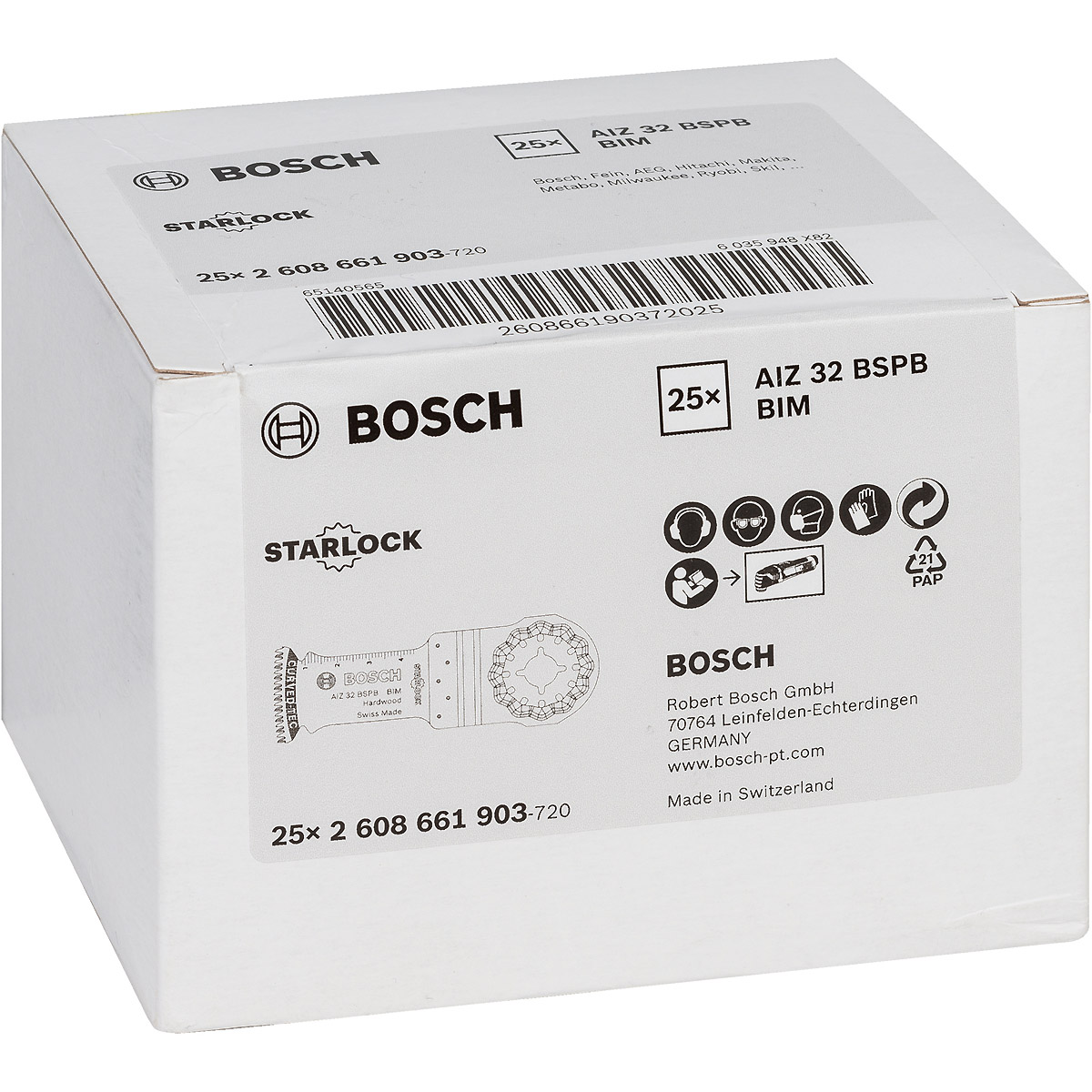 Bosch BIM Tauchsägeblatt AIZ 32 BSPB, Hard Wood, 50 x 32 mm, ST
