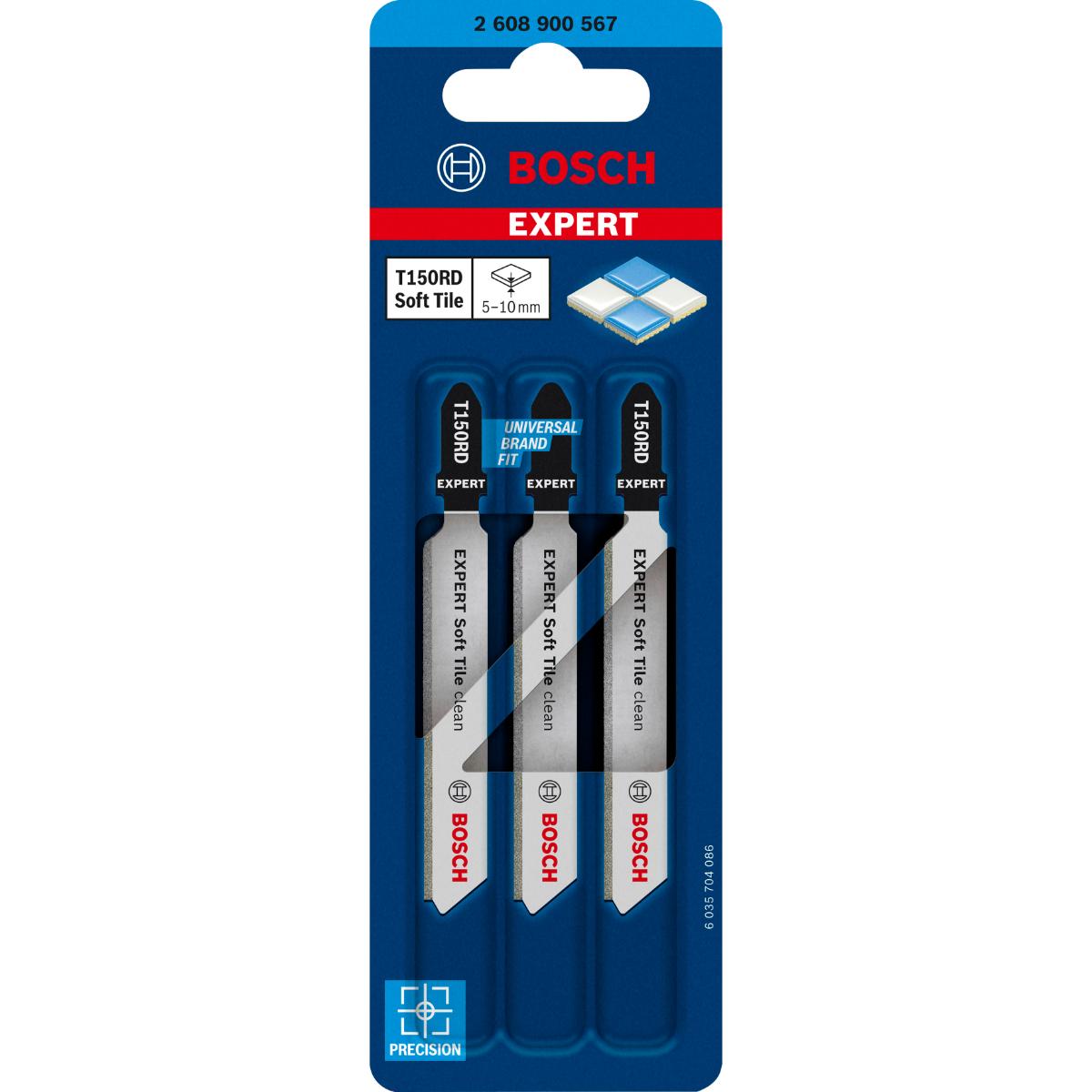 Bosch EXPERT ‘Soft Tile Clean’ T 150 RD, Stichsägeblatt, 3 Stück