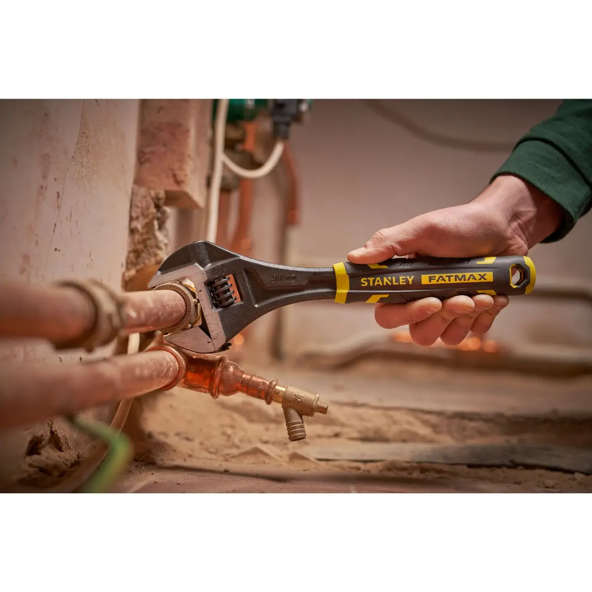 STANLEY FATMAX Rollgabelschlüssel mit Schnelleinstellung, Spannbereich 33 mm, Länge 250 mm