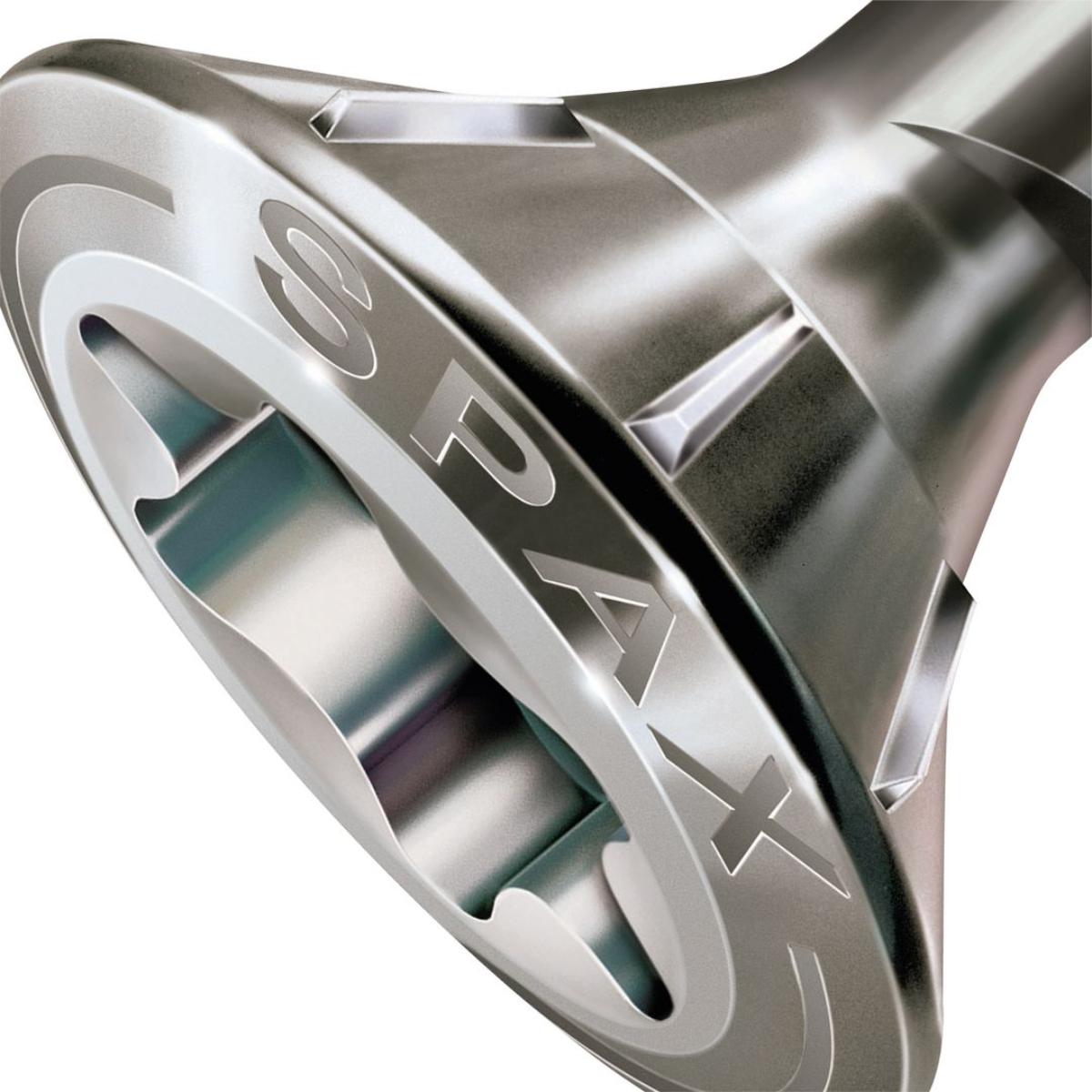 SPAX Fassadenschraube A2 Linsensenkkopf Klein 8mm starke Fräsrippen T-Star Plus T20 Fixiergewinde 4C