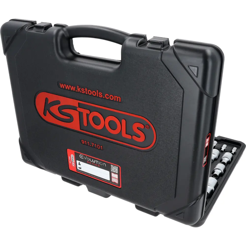 KS TOOLS 1/4"+3/8"+1/2" Torx-Steckschlüssel-Satz, 101-tlg