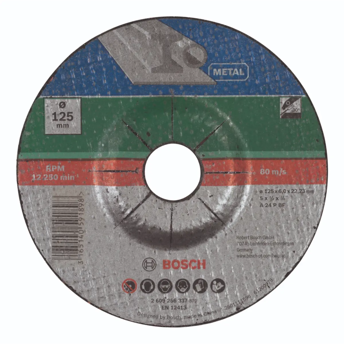 Bosch Schruppscheibe gekröpft, Metall D= 125 mm