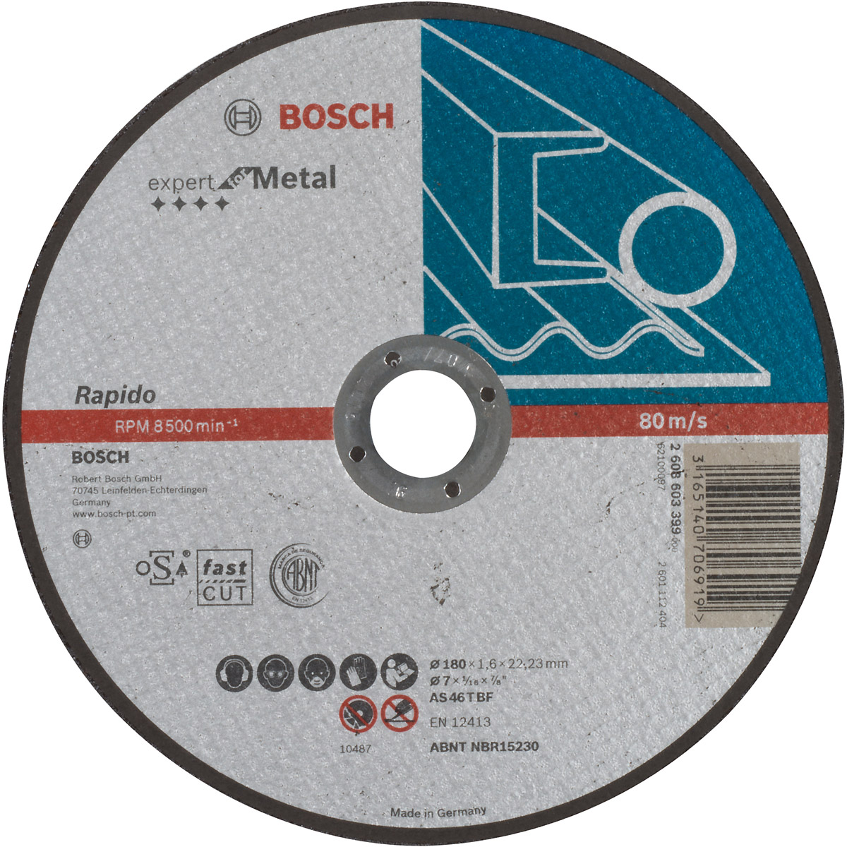 Bosch Trennscheibe gerade Expert for Metal, Rapido AS 46 T BF