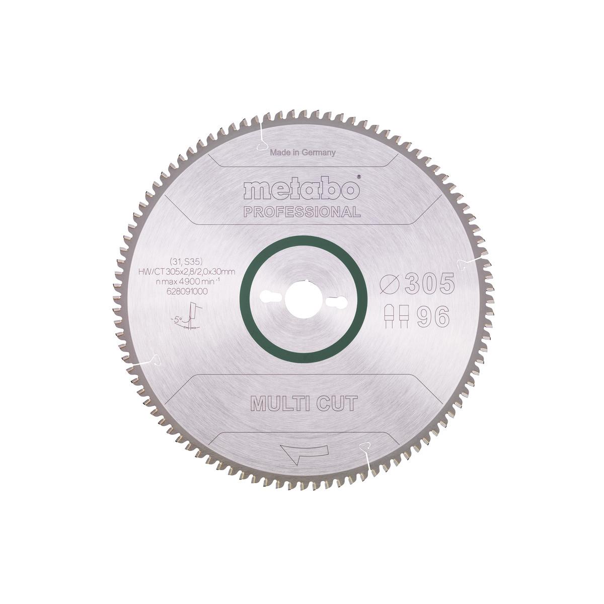Metabo Sägeblatt multi cut - professional FZ / TZ 5° neg