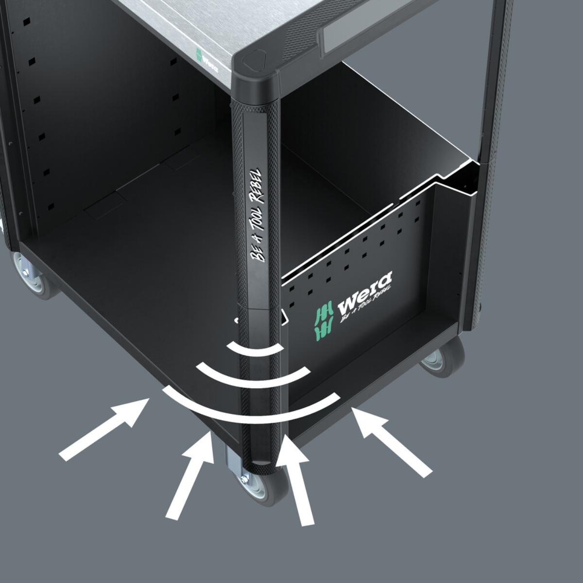 Wera 9705 Tool Rebel Werkstattwagen Stainless 1