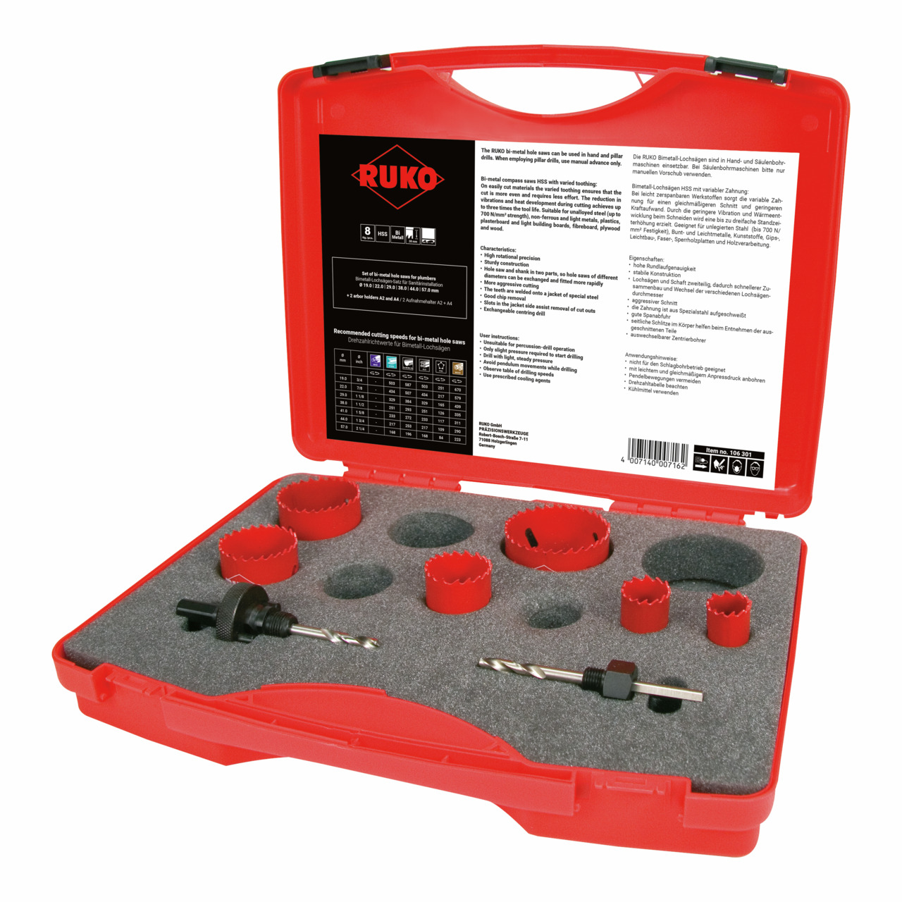 RUKO Bimetall-Lochsägen-Satz HSS