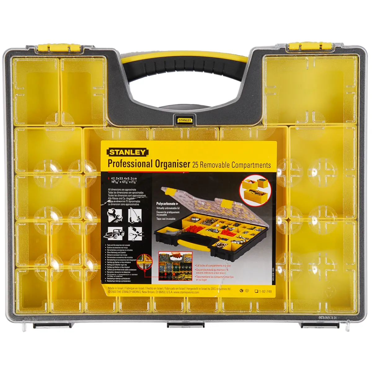 STANLEY Organizer Profi 25 Fächer 42,2x5,2x33,4cm herausnehmbare Boxen