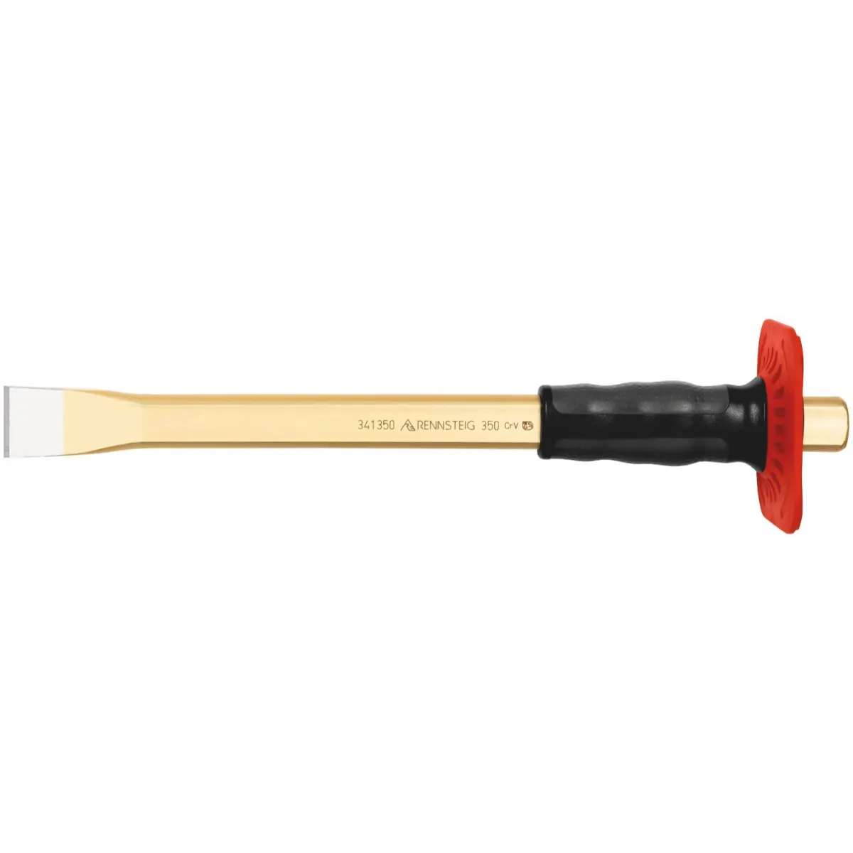 Rennsteig Maurermeißel mit Handschutz 29 x 350 mm, lackiert
