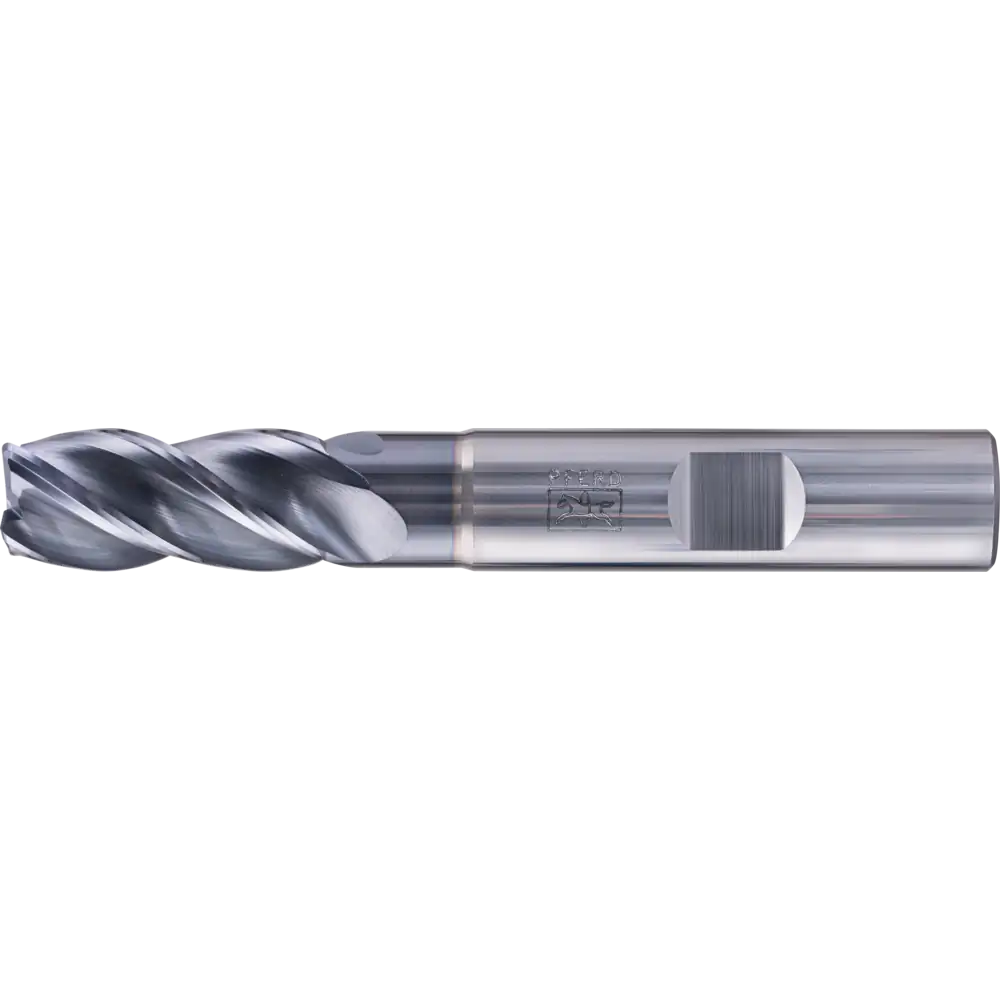 PFERD Tools VHM Eckfräser lang 4 Schneiden Radius TiAlN Schaft HB Universal Line