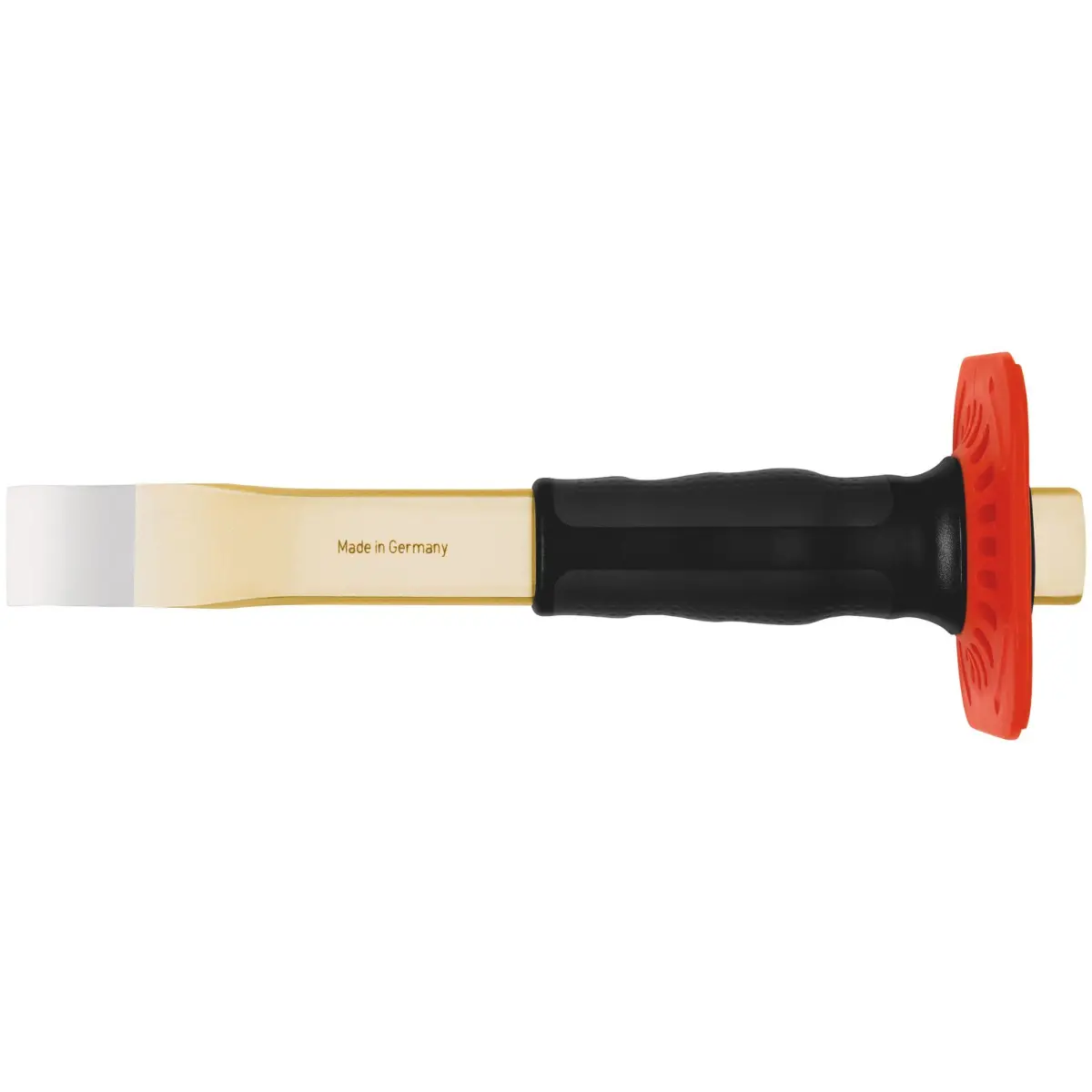 Rennsteig Schlitzmeißel mit Handschutz gebogen 27 x 240 mm, lackiert