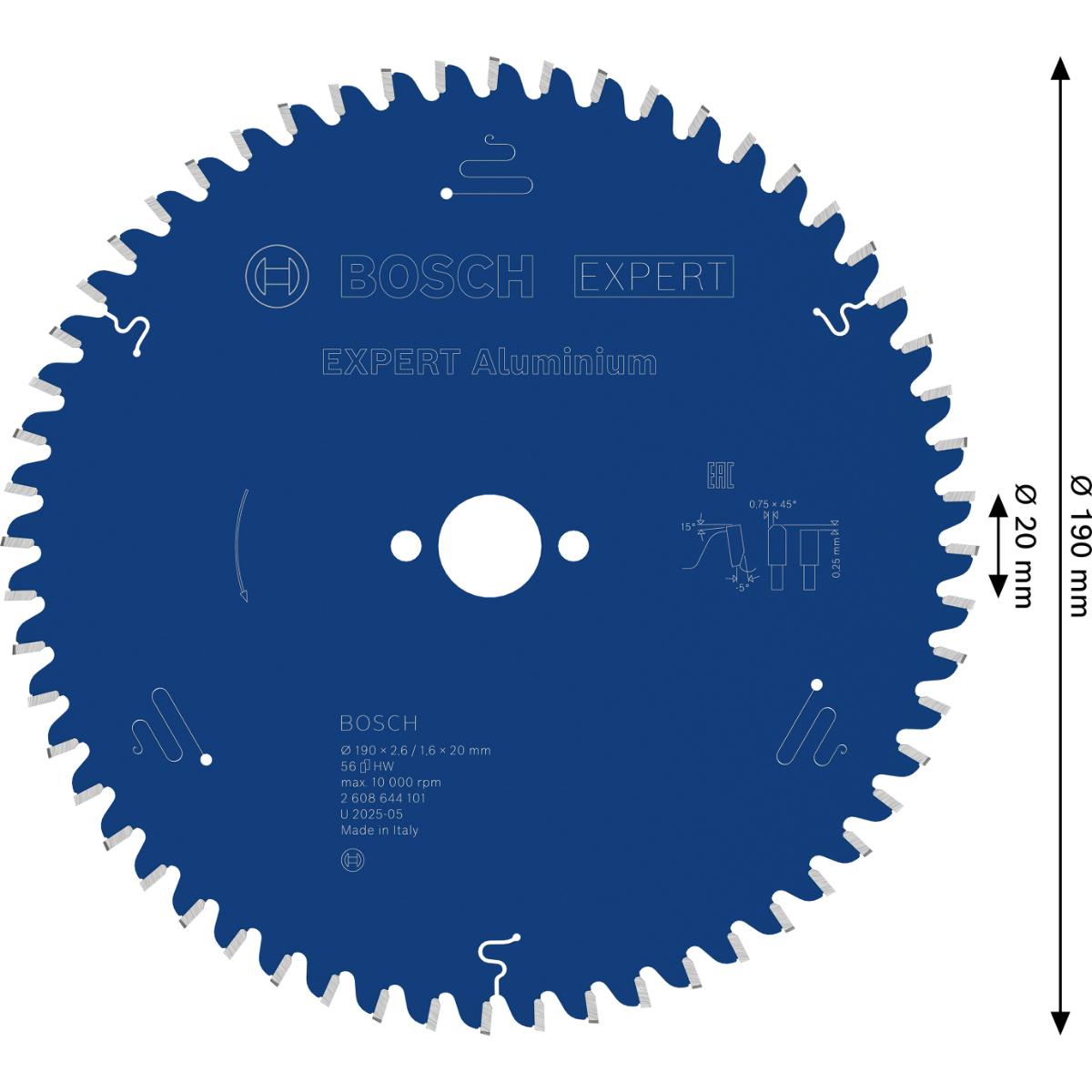 Bosch Kreissägeblatt Expert for Aluminium ø 190 mm