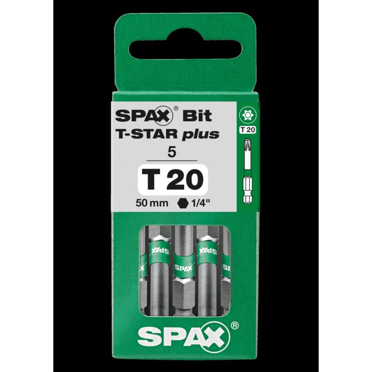 SPAX Bit T-Star Plus T20 50mm, 5 Stück