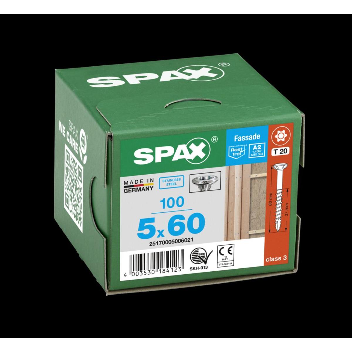 SPAX-S A2 Linsenkopf Fräsrippen T-Star Plus T20 Teilgewinde Cut, 100 Stück