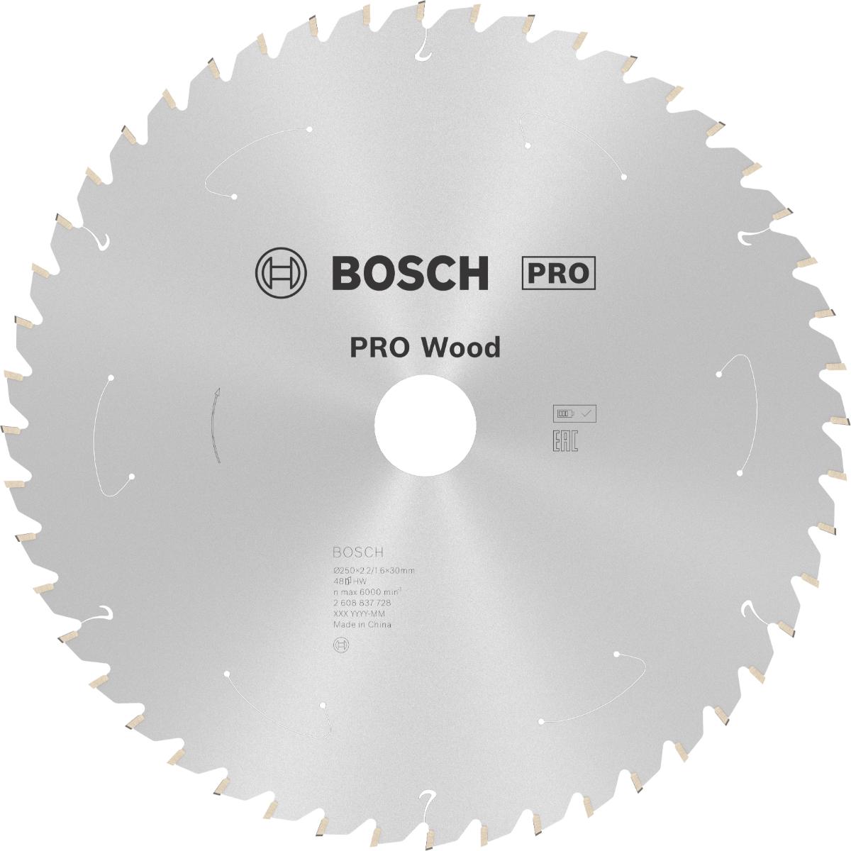 Bosch PRO Akku-Kreissägeblatt Standard for Wood B 190x20 T48