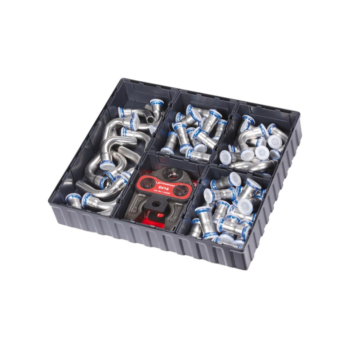 Rothenberger Werkzeugkoffer ROCASE 4414 mit 2 Trays mit 12 ROBOX B2350 Set