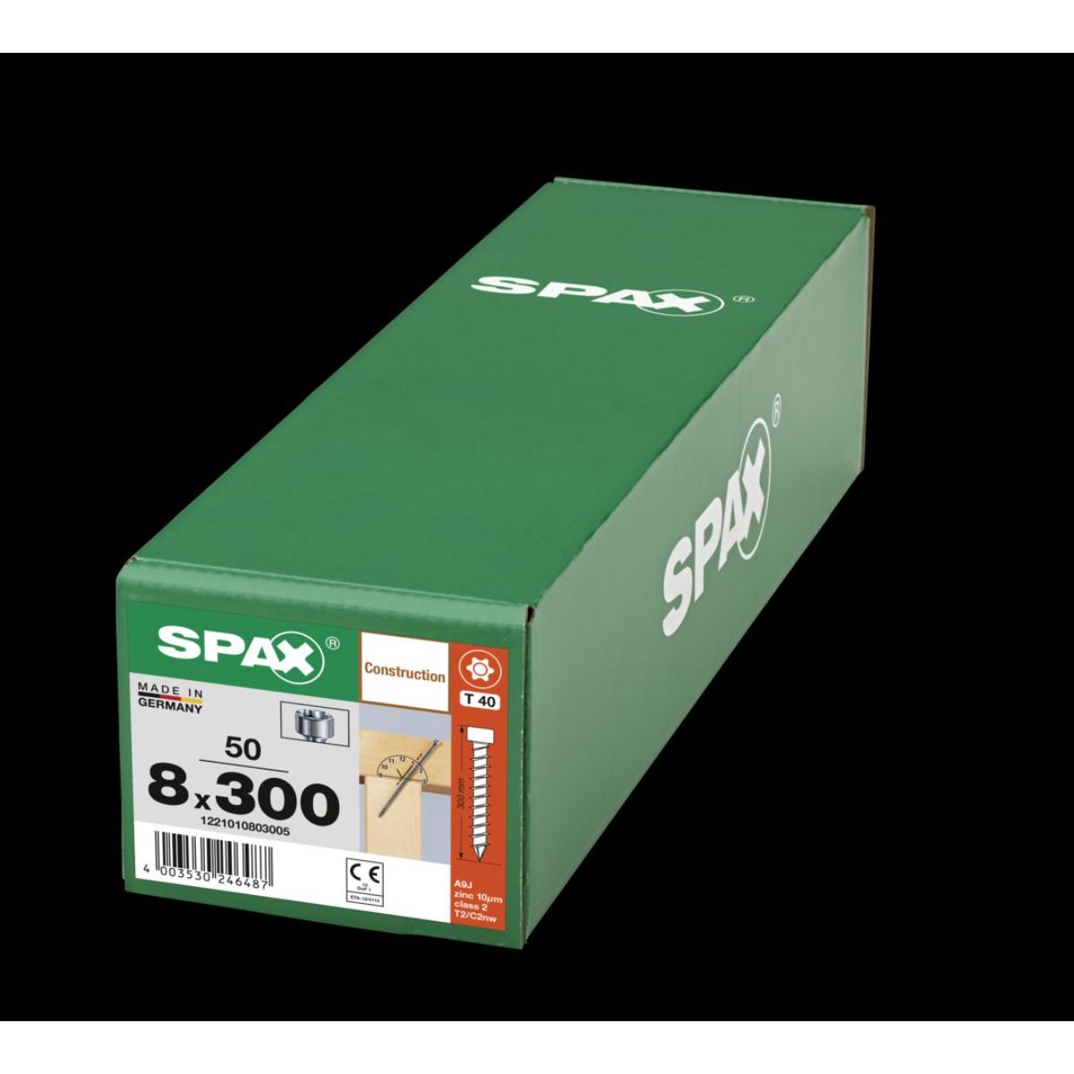 SPAX Zylinderkopf T-Star Plus T40 Vollgewinde Cut WIROX, 50 Stück