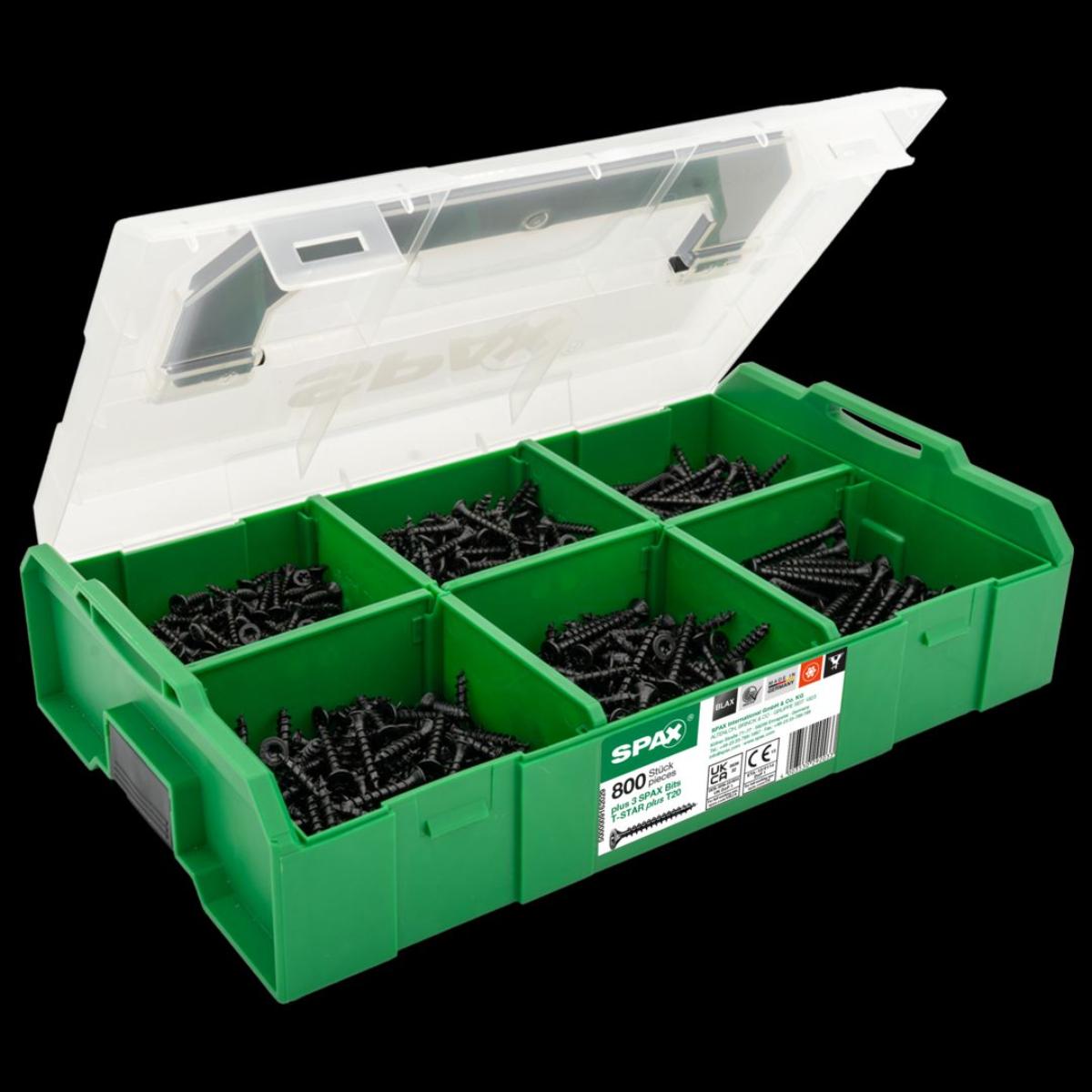 SPAX MONTAGEKASTEN L-BOXX MINI KUNSTSTOFF T-STAR PLUS BLAX