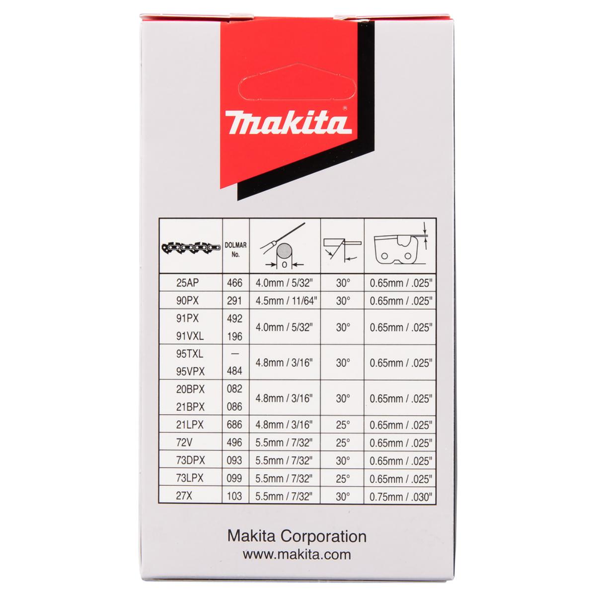 Makita Sägekette 21BPX 72TG 1,5mm 0,325 45cm - 191H30-1