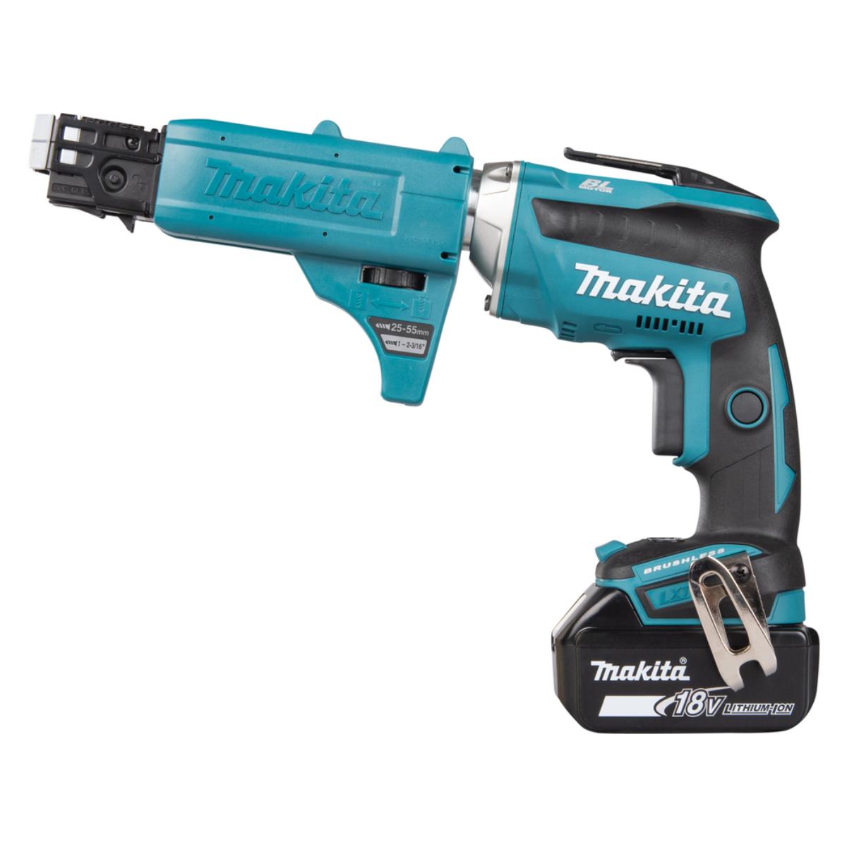 Makita Akku-Schnellbauschrauber LXT 18V mit Magazinvorsatz - DFS452TJX2