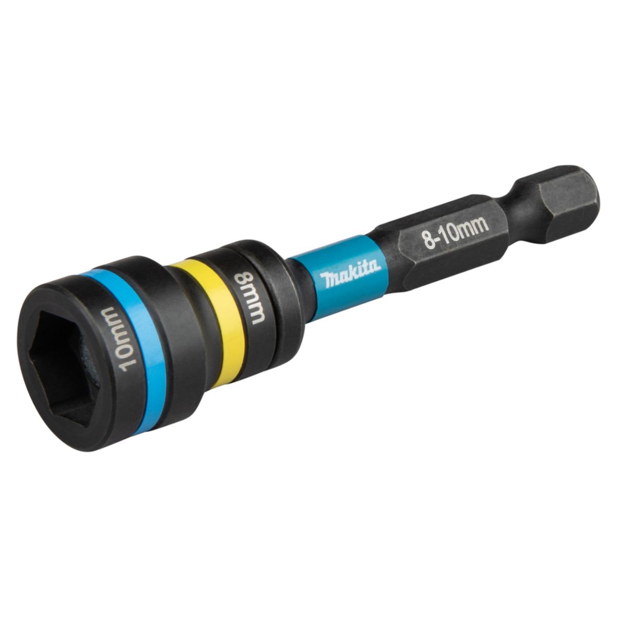 Makita Steckschlüssel 2-in-1 1/4" SW8/SW10 magnetisch Impact Black