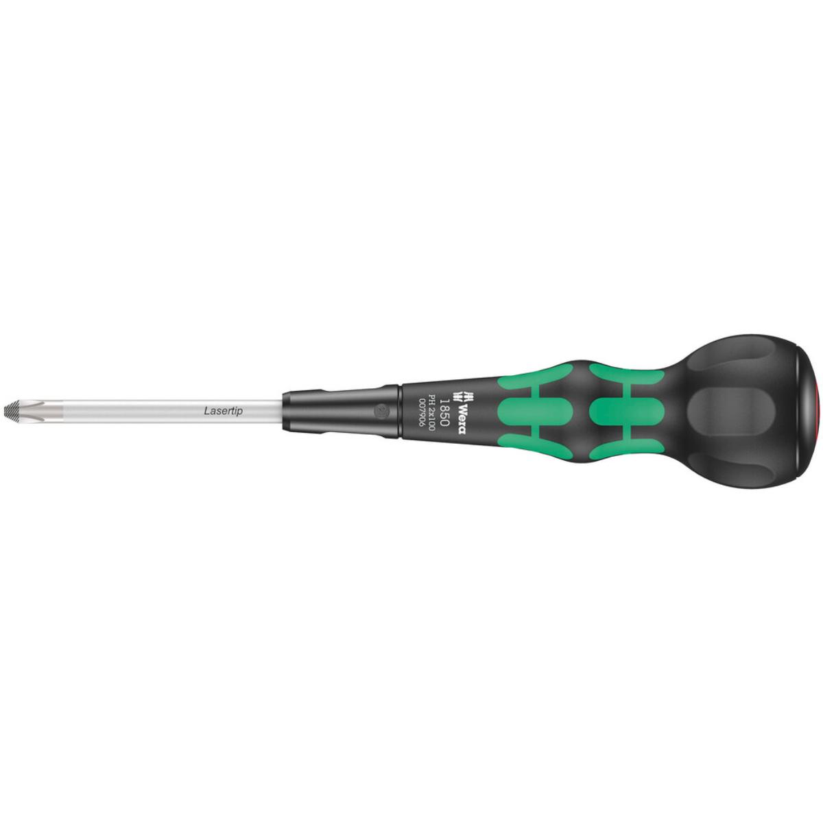 Wera 1850 PH Kraftform Ball-Grip Kreuzschlitz-Schraubendreher, PH 2 x 100 mm