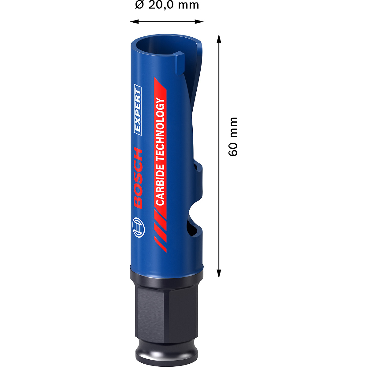 Bosch EXPERT Construction Material Lochsäge, 20 x 60 mm. Für Dreh- und Schlagbohrer