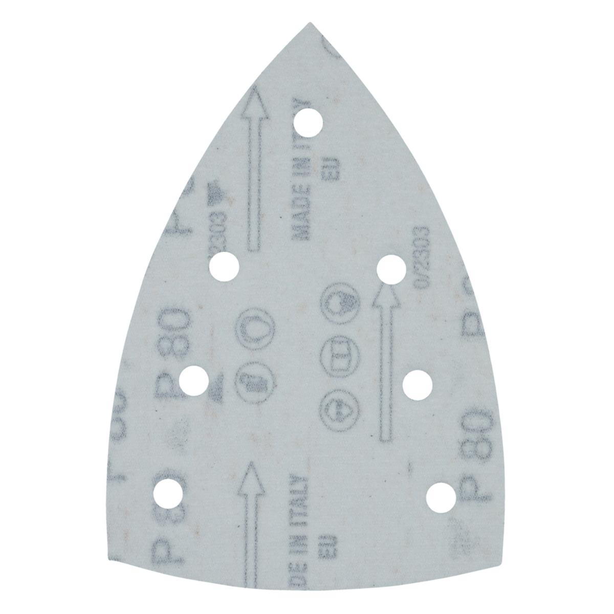 Makita Schleifpapier 100x150mm, Körnung A80,Klett, 7 Loch, 10 Stück Makita Schleifpapier 100x150mm, Körnung A80,Klett, 7 Loch, 10 Stück