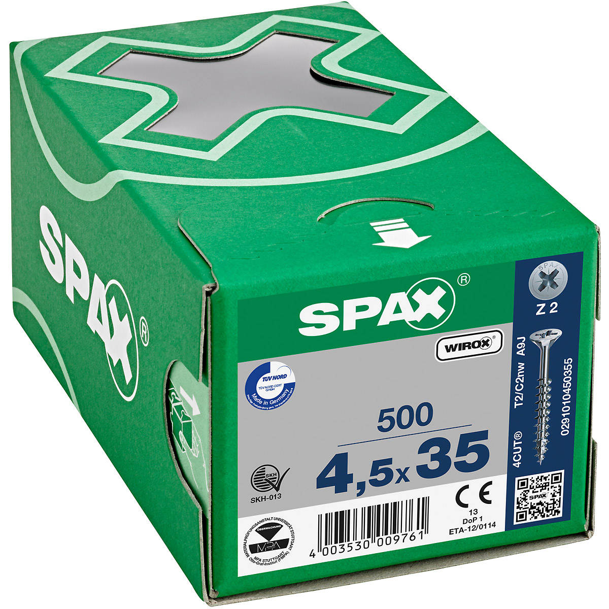 SPAX Senkmultikopf Kreuzschlitz Z2 Teilgewinde blank verzinkt, 500 Stück