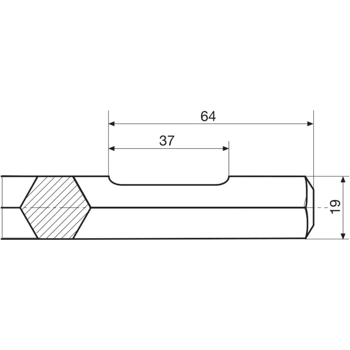 Rennsteig Flachmeißel für Elektrohämmer 6-kant 19 mm, 25 x 300 mm