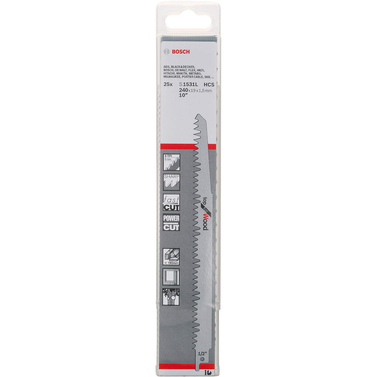 Bosch Säbelsägeblatt S 1531 L, Top for Wood